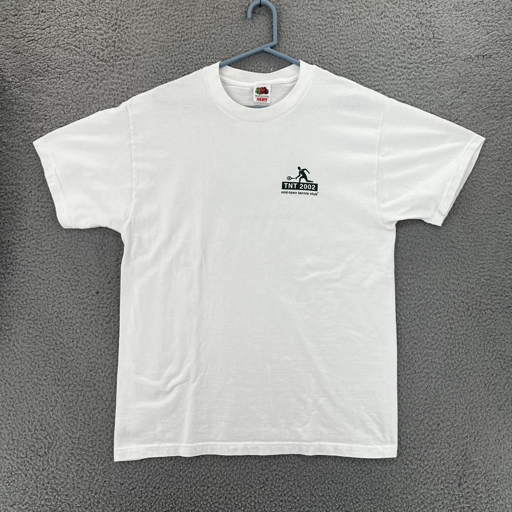 Vintage Y2k‎ Fruit Of The Loom T Shirt TNT 2002 Midtown Tennis Club Men Large